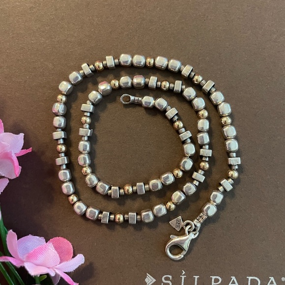 Silpada RARE Sterling Silver & 14k Gold Filled Nugget Necklace - Picture 11 of 16